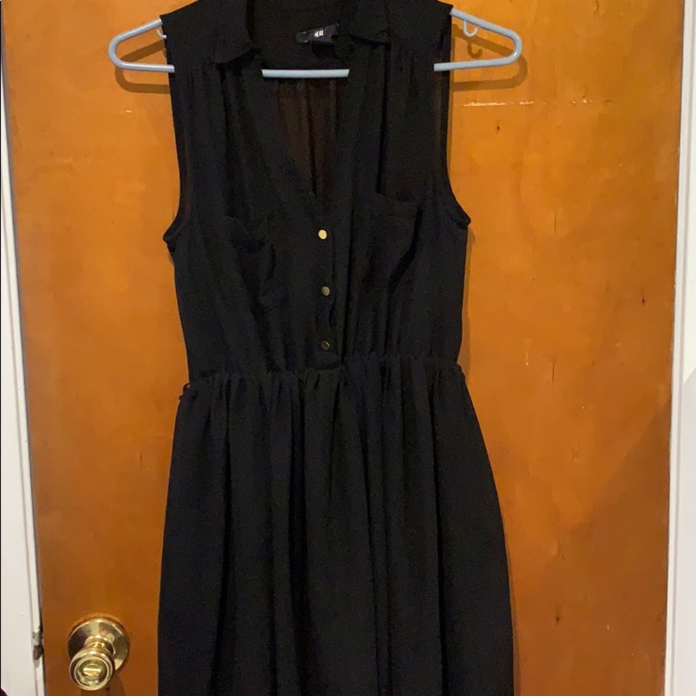 Black dress/sheer top